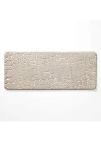 Douceur d'intérieur Douceur d ́intérieur Badmatte Geprägtes Muster 50/120 cm , Beige , Textil , 50x120 cm , Badtextilien, Badematten