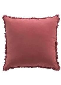 Douceur d ́intérieur Zierkissen Eve 45/45 cm , Terracotta , Naturmaterialen , Abstrakt , Quadratisch , 45x45 cm , Wohntextilien, Kissen, Dekokissen