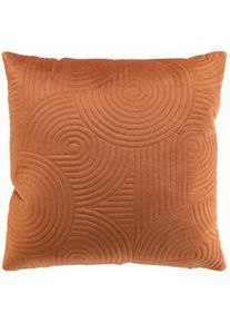 Douceur d'intérieur Douceur d ́intérieur Dekokissen 40/40 cm , Terra cotta , Textil , 40x40 cm , Wohntextilien, Kissen, Dekokissen