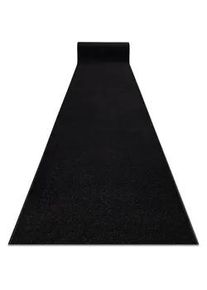 RUGSX Läufer Karmel Glatt, 60/440 cm , Schwarz , Textil , Rechteckig , 60x440 cm , Teppiche & Böden, Teppiche, Teppichläufer