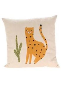 Kinderkissen Safari 40/40 cm , Multicolor , Kunststoff , 40x40 cm , Schlaftextilien, Bettwäsche, Kinderbettwäsche