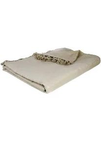 Atmosphera Createur d ́interieur Tagesdecke 230/250 cm , Beige , Naturmaterialen , Rechteckig , 230x250 cm , Schlaftextilien, Bettwäsche, Tagesdecken