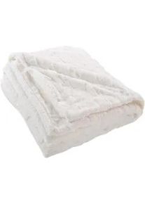 Douceur d ́intérieur Plüschdecke Kunstfell Natural , Beige , Textil , 150x125 cm , Wohntextilien, Decken