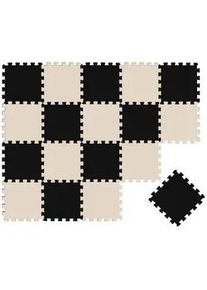 LittleTom Spielmatte ab Null - 180/90/1 cm Puzzlematte Beige , Multicolor , Kunststoff , 30x30 cm , Teppiche & Böden, Teppiche, Teppich Kinderzimmer