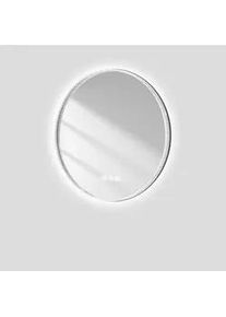 Emke Badspiegel Runder mit Beleuchtung Schwarz ф60 cm , Glas , 60x4.3x60 cm , Badezimmer, Badezimmerspiegel, Badspiegel