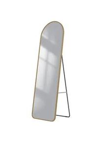 Emke Standspiegel mit Rahmen Gehärteter Silberspiegel Gold 147/45 cm , Goldfarben , Glas , Rechteckig , 45x147x147 cm , Spiegel, Standspiegel