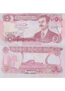 Iraq Pick-No.: 80c nuevo 1992 5 Dinars