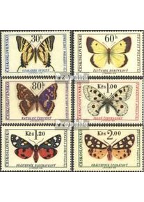 Cecoslovacchia 1620-1625 (completa.Problema.) usato 1966 Farfalle