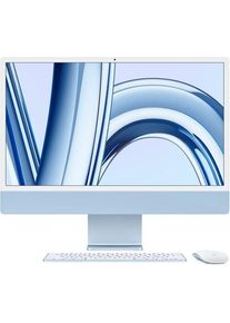 Apple iMac 2023 M3 8 Core | 24" | 8 GB | 512 GB SSD | 10-Core GPU | Gb LAN | blue | compatible accessories | International English