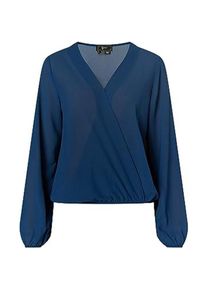 Tweek, Blusen, Zarte Wickelbluse mit V-Ausschnitt und elastischem Bund, (L)