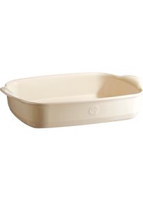 Emile Henry Plat à gratin rectangulaire 36,5 x 23,5cm - 2,7L - 6 pers, Auflaufform, Beige