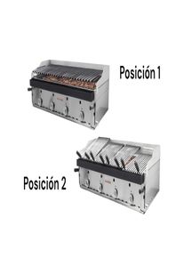 Barbacoa de 120 con parrilla elevable pavonada y parrillas vascas Maiser