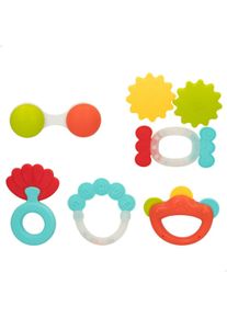 WinFUN, Babyrassel, Rassel-Set Colorbaby 6 Stücke 12,5 x 1,5 x 6,5 cm (6 Stück)