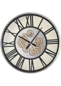Esprit, Wanduhr, Wandklok aus Metall und Glas