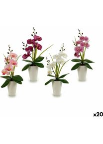Ibergarden, Kunstpflanzen, Dekorative Blume A18124-33-WH A18124-33-WH Orchidee 14 x 35 x 8 cm (12 Stück) (35 cm)