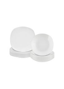 Boxxx Tafelservice , Wei&szlig; , Keramik , 12-teilig , Lfgb , Geschirr, Geschirrsets, Tafelservice