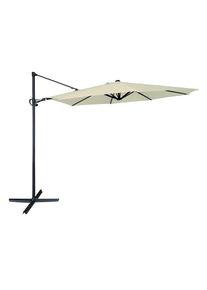 Parasol excéntrico roma Aktive Garden Ø300 cm crema mástil aluminio