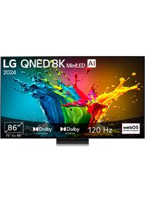LG QNED-Fernseher »86QNED99T9B« 217 cm/86 ′′ 8K Smart-TV in schwarz, Größe 86 ′′