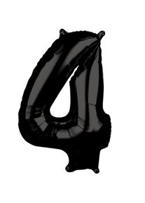 Amscan Ballon numéro 4 noir 66cm