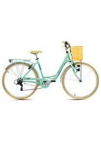 Da Capo Citybike , Gelb, Mintgrün , Metall , 180x70 cm , female , Freizeit & Co, Sport & Fitness, Fahrräder, Citybikes