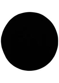 Novel Webteppich , Schwarz , Textil , Uni , rund , Oeko-Tex® Standard 100 , pflegeleicht , Teppiche Und Böden, Teppiche, Runde Teppiche