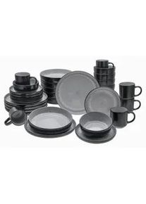 Creatable Kombiservice , Hellgrau , Keramik , 30-teilig , 300 ml , lebensmittelecht , Geschirr, Geschirrsets, Kombiservice