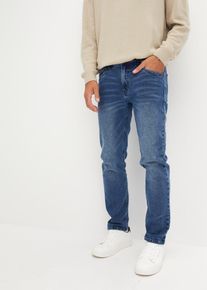 Regular Fit stretchjeans av kraftig denim Straight - bl&aring; - storlek 40 - bonprix