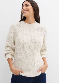 Grovstickad tröja - beige - storlek 40/42 (M) - bonprix