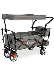 Pinolino Bollerwagen , Grau , Metall, Textil , 56x67x120 cm , Freizeit & Co, Gartenspielzeug, Bollerwagen