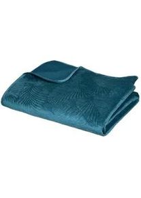 Atmosphera Createur d ́interieur Tagesdecke 240/260 cm , Blau , Textil , Rechteckig , 240x260 cm , Schlaftextilien, Bettwäsche, Tagesdecken