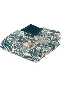Atmosphera Createur d ́interieur Plaid Peacock/Tropic 80/180 cm , Multicolor , Textil , Rechteckig , 80x180 cm , Schlaftextilien, Bettwäsche, Tagesdecken