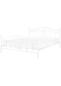 Beliani Metallbett 160/200cm Weiß Antlia , Metall , 160x200 cm , Schlafzimmer, Betten, Metallbetten