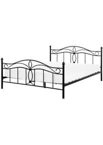 Beliani Metallbett 160/200cm Schwarz Antlia , Metall , 160x200 cm , Schlafzimmer, Betten, Metallbetten