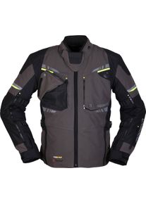 Modeka Taran, textile jacket waterproof , color: Black/Dark Grey/Neon-Yellow , size: 4XL