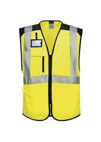 Portwest, Warnweste, Warnschutz Exekutiv Weste PW309 gelb/schwarz (S)