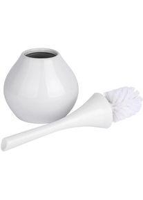 Wenko , WC-Garnitur »Flakon« aus Keramik Kunststoff Bürstenkopf-Durchmesser 6,5 cm , weiß
