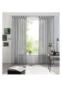 my home , Gardine »XANA mit Ösen, Kräuselband oder Schlaufen« Schlaufen 1 Stk. tlg. Bestseller, einfarbig, 1 bzw. 2 Schals, pflegeleicht, Schal ,...