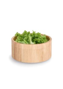 zeller Present, Schale 1 Stk. aus Holzwerkstoff Rillenmuster, Bambus, &Oslash; 27 cm, natur, Holzwerkstoff, &Oslash; 27 cm, natur