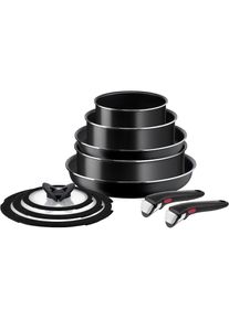 Tefal , Pfannen-Set »Ingenio Easy Cook & Clean On« Aluminium Set, 10 Stk. tlg. abnehmbarer Griff, Antihaftversiegelung, Thermo-Signal, made in...