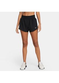 Nike , Trainingsshorts »DRI-FIT ONE WOMEN'S MID-RISE BRIEF-LINED SHORTS« , BLACK/REFLECTIVE SILV , N-Gr , L -N-Gr , L , Ideal für Fitness und...