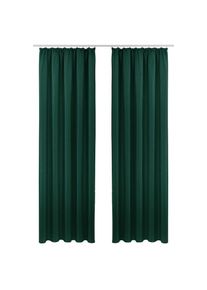 my home , Gardine »SOLA« Kräuselband 1 Stk. tlg. Breite:130 cm, 1 Schal, einfarbig, Verdunkelung , tannengrün , Obermaterial: 100% Polyester , 225 cm