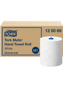 Tork Håndklaederulle Matic Universal H1 System 2-lag 150 m Hvid,6 rl/krt, Haushaltspapier, Weiss