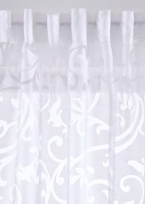 Ausbrenner gordijn met ranken (1 stuk) - wit - maat 225x140 cm - bonprix