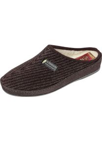 Schawos Heren Slipper met scheerwol in de pool bruin Maat 41