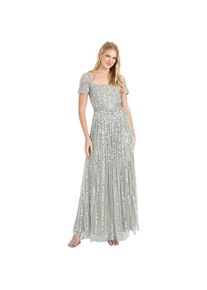 MAYA DELUXE, Damen, Kleider, Pailletten Maxikleid mit Vierkantausschnitt und Hoher Taille für festliche Anlässe, Schwarz, (32)