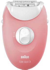 Braun Epilierer »Silk-épil 3 3-176« 20-Pinzetten-System, Smartlight-Technologie, Massagerollenaufsatz in pink