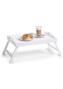 zeller Present Tablett aus hochwertigem MDF gefertigt in weiß, Größe B/L: 35,5 cm x 56,5 cm