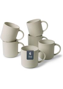 Otto Home Becher »Kaffeebecher Ylvii, 6er Set« spülmaschinenfest und mikrowellengeeignet, 460 ml, Größe Ø 9,4 cm x 9,8 cm