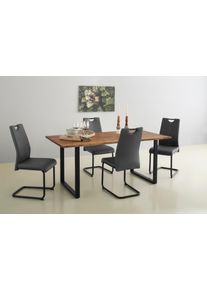 Hela Freischwinger »CORA« (Set) 4 Stk.Tragegriff in schwarz in grau, Größe B/H/T: 44 cm x 58 cm