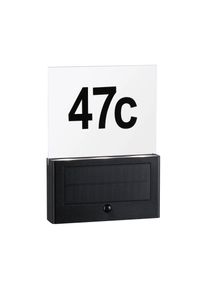 Paulmann LED Gartenstrahler »Solar Hausnummernleuchte Neda IP44 3000K 27lm Anthrazit« 1 Stk. Warmweiß Bewegungsmelder in grau, Größe Höhe: 3,7 cm